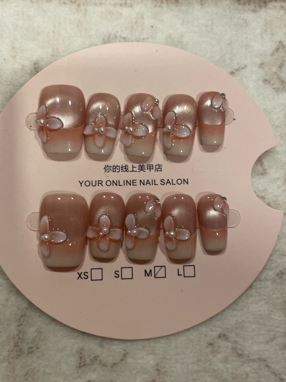 5 for $20! High Quality Press-On Nails in size medium